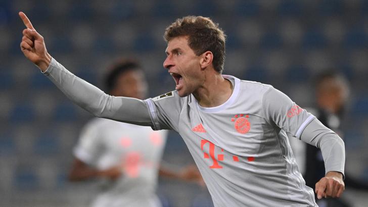 Thomas Mueller celebrates